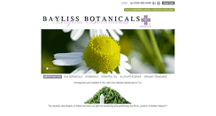 Desktop Screenshot of baylissbotanicals.com