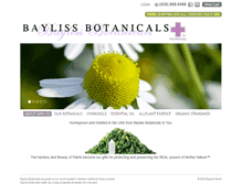 Tablet Screenshot of baylissbotanicals.com